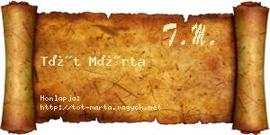 Tót Márta névjegykártya